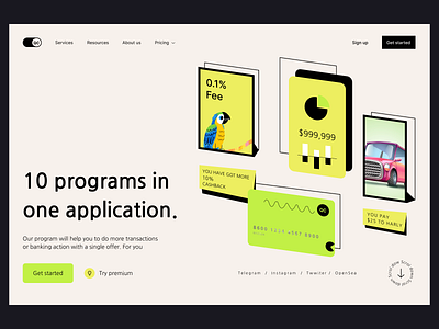 Bank site - Web Design app aziz xabibullaev bank app bank design budgets card clean design finance finance app fintech home page minimal money product save spend transactions ui ux web design