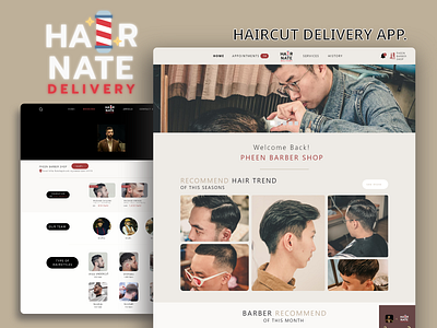 Haircut delivery Application Design application design ux ui webdesign