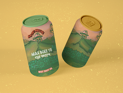 Mock Beer Can Packaging Design asheville beer art beer can packaging beer packaging design brewery designer digital art digital illustration female illustrator illustration nature illustration packaging design packaging designer