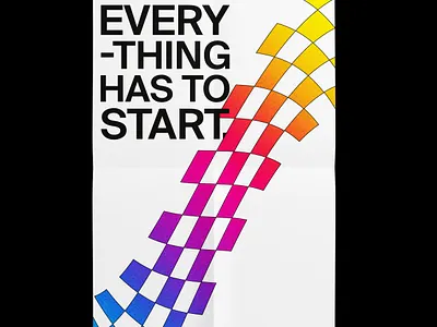 The beginning art daily design minimal poster