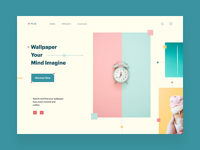 Wallpaper Download Landing - UI Concept art beautiftul cool design designinspiration dribbble illustration landingpage minimal product productdesign ui uidesigner uiux uiuxdesign userexperience userinterfacedesign ux webdesign website