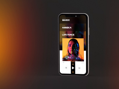 Music player animation design interface mobile ui