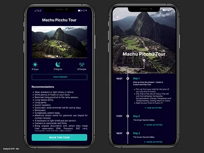 Daily UI #079 - Itinerary 79 app app mobile daily ui dailyui design itinerary ui