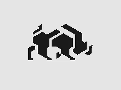 Bull Tech Logo animal buffalo bull design horn sharp sports tech