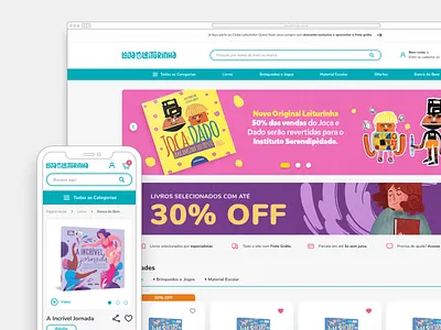 UX/UI | Loja Leiturinha books design digital design e commerce kids ui ux