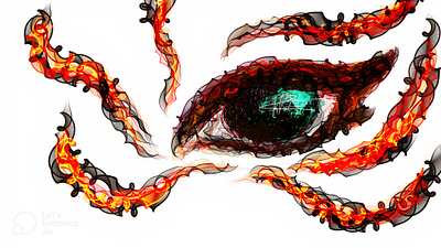 Eye of Flame 2d illustration animation graphic design logo paintstorm