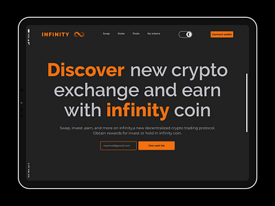 Exchange UI crypto cryptocurrency cryptoexchange dark design exchange futuristic hero section landing page modern portfolio ui ui design ux uxui web design website