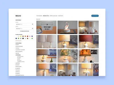 Rental design minimalistic ui website