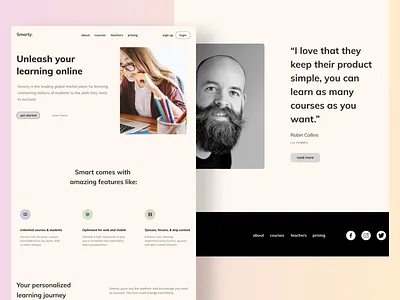 Online Learning Website app branding design education graphic design illustration learning logo skills typography ui ux vector website