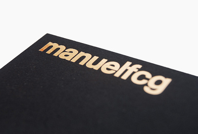 Manuel Fcg balck and white business card foil hotstamping identidad identify mexico papeleria personal stationery triplex