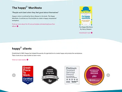 Happy Website clean design illustration minimal ty typography ui web