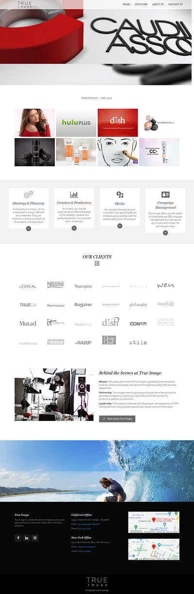 Trueimage Website clean design illustration minimal typography ui ux web