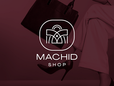 Machid Shop - Logo Design bags logo brand identity branding emblem logo fashion logo heels logo logo logo design logo designer logotype minimalist shoes logo store logo trendy logo design visual identity design women bags logo