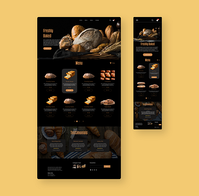 Bakery Website (Responsive Web Design) bakery design landingpage responsivedesign ui uidesign ux uxdesign webdesign websitedesign