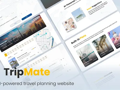 Trip Planner Website animation design logo travel ui