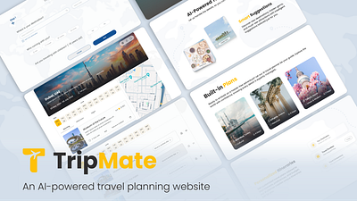 Trip Planner Website animation design logo travel ui