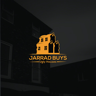 BUYS $ UGLY HOUSES design flat illustration logo minimal vector