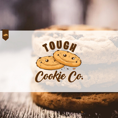 TOUGH COOKIE CO design flat illustration logo minimal typography vector