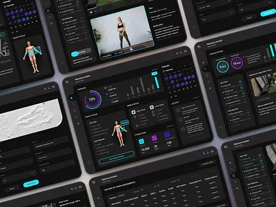 Bench Coach – Dashboard UX/UI Design account management admin app dark dark version dashboard fitness gym health panel sign up sport training ui ux webapp website