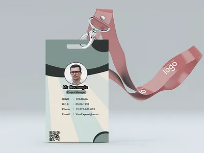 Id card design design graphic design id card identity card illustration
