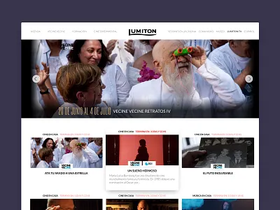 Lumiton cinema minimalistic movies on demand platform ui design website