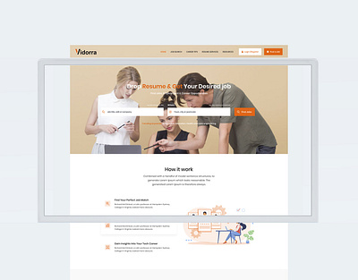 Vidorra Consulting branding clean design flat typography ui web website