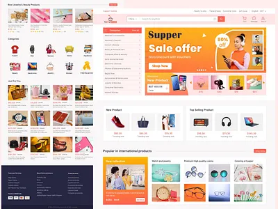 Ecommerce Landing Page amazing amazon banner branding business coloring creative design ecommerce landing page mobile mockup product design pruduct social media uiux website