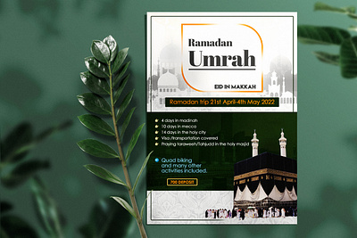 Umrah Flyer for Travel Agency ad advertising banner branding creative design designer dribbble flyers graphic design islamic flyer marketing photoshop poster print socialmedia typography