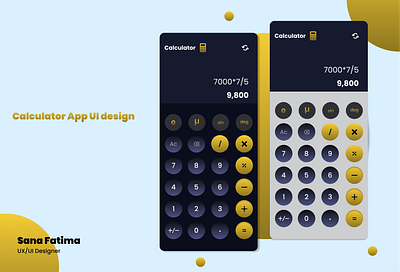 Calculator App UI Design design figma mobile app ui uxui