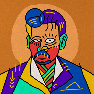 Johnny Depp Expression adobe art color hand drawn hollywood illustration johnnydepp line