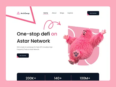 NFT A rt h Swap Hero Area agency art clean header hero area logo minimal modern modern style nft portfolio trendy ui ui design ux ux design white