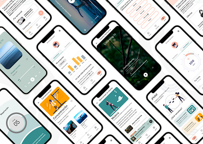 Bubblet UX/UI design anxiety app branding design digital product figma illustration interface logo meditation mindfulness product ui ux vector