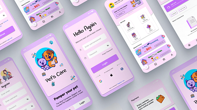Pet's Care - UI Mobile Design branding design ui