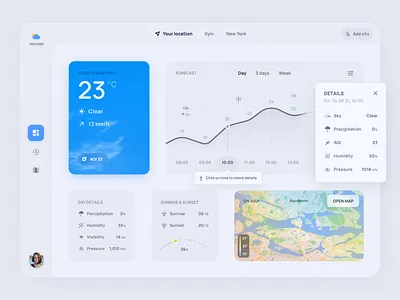 Desktop Weather App Concept app application concept design desktop exploration figma tiles ui weather web
