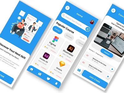 Design Course Mobile App UX Design design figma mobileappdesign mobiledesign ui uiux visual design