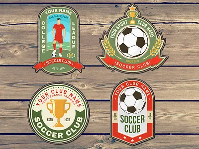 Soccer Club Patches №2 art badge ball football logo patch soccer sticker