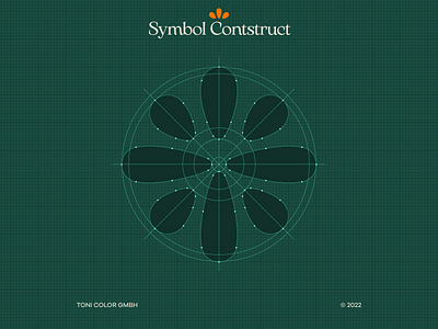 Toni Color - Symbol Construct bra circles construct dark green design guides logo minimalistic symetric vector