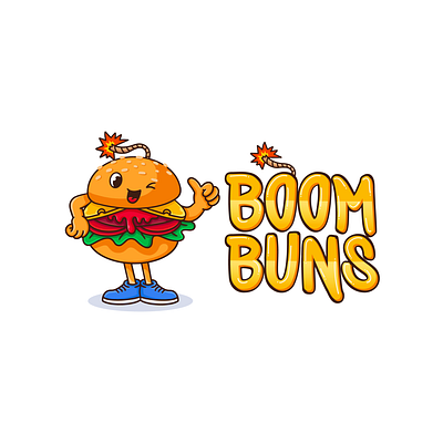 Boom Buns bomb boom boom burger branding burger burger design burger logo character design design graphic design hamburger hamburger design hamburger logo illustration logo logo design ui ux vector