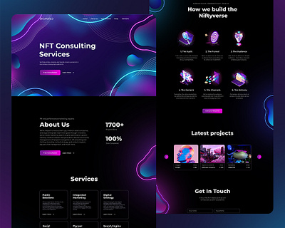 NFT Landing Page concept figma landing page nft photoshop ui ux web design