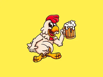 Cockerel beer beer design beer logo branding character design chick chick logo cockerel cockerel design cockerel logo design graphic design illustration logo logo design ui ux vector