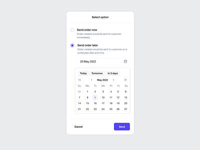 Select option component - Web app app calendarui components design designsystem fintech minimal ui uicomponents uidesign uiuxdesign ux web