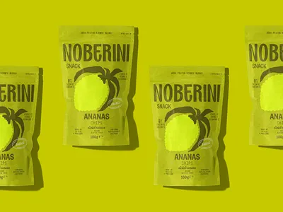 Noberini snack branding graphic design illustration made in italy minimal packaging packaging design vector