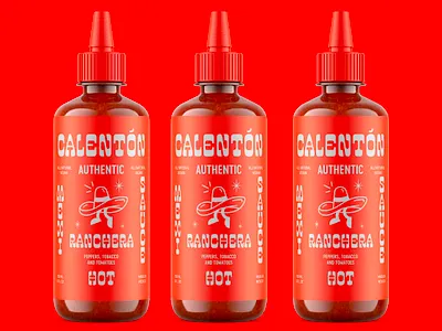 Calenton mexican sauce branding chili graphic design illustration minimal packaging sauce vector