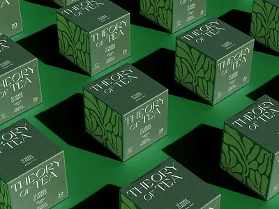 Theory of tea branding color design graphic design green tea illustration logo made in italy minimal packaging tea