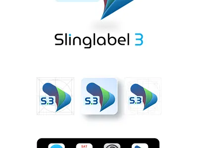 Slinglabel Logo + App Logo app logo branding figma logo design