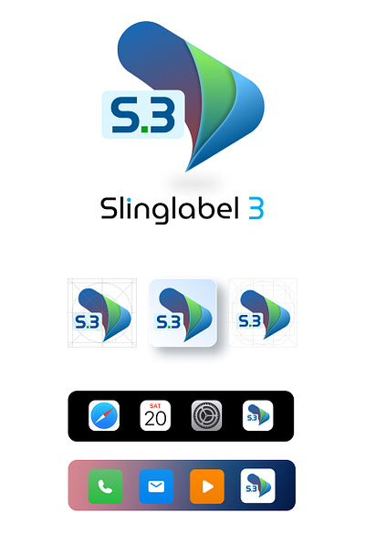 Slinglabel Logo + App Logo app logo branding figma logo design