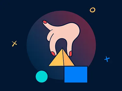 Сonstructor ball business constructor cube digital hand illustration illustrator pyramid space trainingspace triangle vector