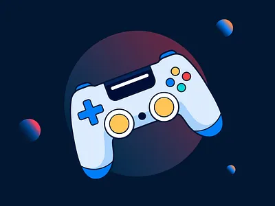 Game business design digital game illustration illustrator joystick space trainingspace ts vector