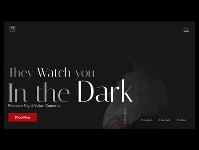 Night vision cameras Homepage Design design graphic design typography ui web design