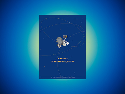 Goodbye, Stephen Hawking astronomy design graphic design illustration science scientific illustration